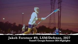 Jakob Forstner 2027 DLSM Pope 91 Georgia Summer 24 Highlights [upl. by Atterahs849]