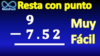 6 Cómo restar números CON PUNTO DECIMAL explicado paso a paso EJERCICIO RESUELTO [upl. by Odelet]