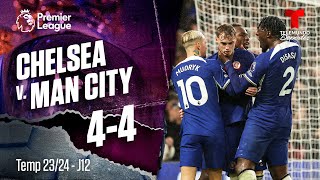 Highlights amp Goles Chelsea v Manchester City 44  Premier League  Telemundo Deportes [upl. by Nuajed]