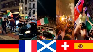 Reactions across Europe to Italys EURO 2020 win against England [upl. by Neeoma462]