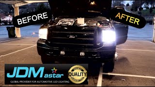 BEST AND BRIGHTEST F250 LED headlight bulbs GREATLY PRICED too [upl. by Elleunamme]