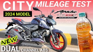 TVS Apache RTR 160 4V 2024 Model Mileage Test  Apache RTR 160 4V Mileage Ride ReviewOn Road Price [upl. by Fosdick]