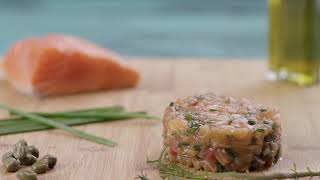 Recette de tartare de saumon [upl. by Htebasyle206]