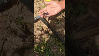 Attaching drippers to drip irrigation [upl. by Ayahsey625]