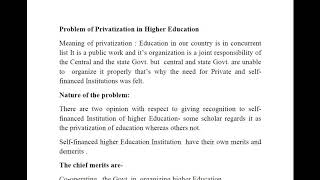 Problem of Privatization in Higher Education [upl. by Oralla859]