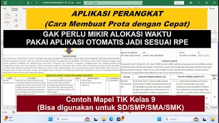 Cara Membuat Program Tahunan Prota SMP Kelas 9 TP 20242025 [upl. by Irby48]