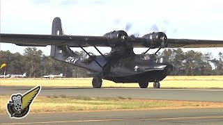 HARS Consoldiated Catalina PBY6a at Temora [upl. by Timothee]