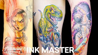 Best New School Tattoos Mashup 🦖 Ink Master [upl. by Beattie]