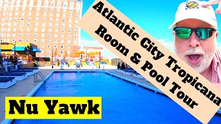 🟡 Atlantic City  Tropicana Hotel amp Casino North Tower Room amp Roof Top Pool amp Cabana Tour Nice [upl. by Lawan126]