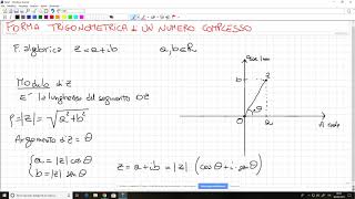 Forma trigonometrica di un numero complesso [upl. by Sheilah]