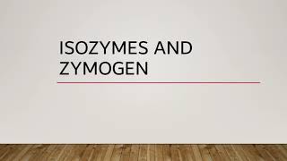 ISOZYMES AND ZYMOGEN [upl. by Letsirhc]