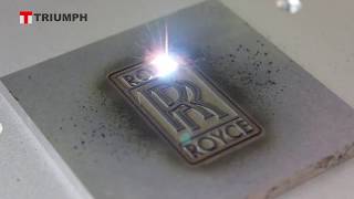 Steel engraving 1mm deep marking by Triumph laser marking machine [upl. by Gorga]