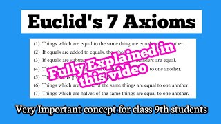 Axiom71 SAS Congruence Rule Chapter7 Triangles  Ncert Maths Class 9 [upl. by Unni184]