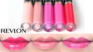 Revlon Super Lustrous Lip Gloss Swatches on Lips [upl. by Charlean]