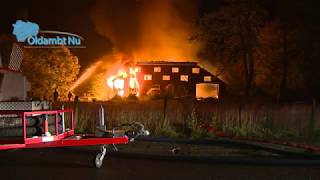 Grote brand verwoest woonboerderij in Finsterwolde [upl. by Anairb351]