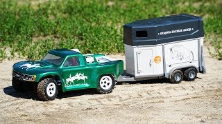 Custom RC LaTrax SST Desert Prerunner with a Horse Trailer  Traxxas 118 Scale 4WD Racing Truck [upl. by Henri]