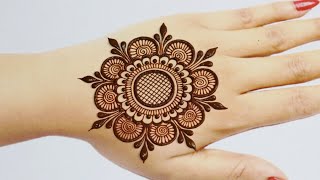 Easy Stylish Gol tikki Mehndi designs Simple Mehandi design Mehandi ka design Latest Mehndi design [upl. by Sissy]