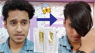 How To Get Permanent Straight Hair At Home With Loreal XTenso Cream Mens Curly To Straight Hair [upl. by Nivlad607]