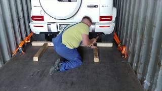 Loading car AMG G63 into the container 40ft [upl. by Duma]