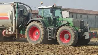 interramento liquame Bossini con fendt 930 vecchio stile [upl. by Elene]