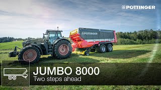 Two steps ahead with JUMBO 8000 loader wagon  PÖTTINGER [upl. by Mattie754]