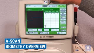 NIDEK US4000500 Ultrasound  Ascan Overview [upl. by Ellierim]