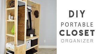 DIY PORTABLE CLOSET Organizer [upl. by Haroppiz]