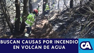 Investigan causas del incendio en el volcán de Agua [upl. by Dnalor]