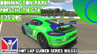 iRacing Hot Lap Guided Series Porsche 718 GT4 at Donington Setup Download  Rpy File  Track Guide [upl. by Uolymme962]