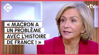 La polémique du drapeau européen avec Valérie Pécresse  C a vous  04012022 [upl. by Adnawyek]