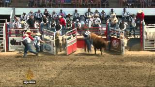 Rodeo show inside US prison draws flak [upl. by Alurta]