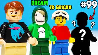 I Built 100 FAMOUS YouTubers in LEGO [upl. by Ursulina]