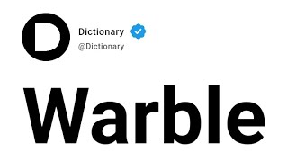 Warble Meaning In English [upl. by Ennayk]