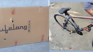 unboxing best hybrid cycle under 10000  lifelong bolt 700c unboxingcyclestuntbestcycle unboxing [upl. by Ordnajela519]