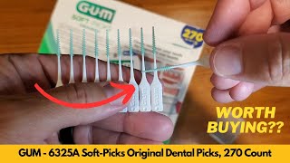 GUM  6325A Soft Picks Original Dental Picks 270 Count  Worth Buying [upl. by Genia]