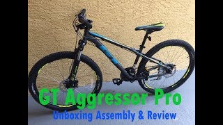 GT Aggressor Pro 275 Mountain Bike unboxing amp assembly review DICKS 34999 [upl. by Nohsav]