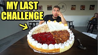 I AM RETIRING AFTER THIS CHALLENGE DESTROYED ME Worlds Biggest Cheesecake Challenge [upl. by Cormack890]