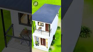 3x6 Meters 2 Storey Small House Design shorts shortsvideo housedesign 2storeyhousedesign [upl. by Adnovoj523]