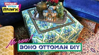 NoSew Boho Ottoman DIY [upl. by Anazus354]