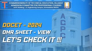 ACPC DDCET 2024  How to view OMR Sheet of DDCET2024 [upl. by Ymeraj]