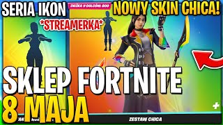 NOWY SKIN CHICA  SERIA IKON EMOTKA TANIEC KURCZAKA I KILOF AIDA w Nowy Sklep Fortnite 8 Maj [upl. by Ralf994]