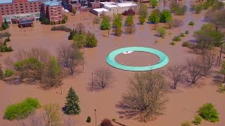 Floodwaters crest at record level in Midland [upl. by Dlareme]