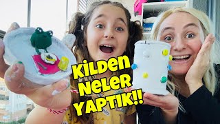 EVDE KENDİM KİLDEN TABAK VE KALEMLİK YAPTIM  DIY [upl. by Roshelle]