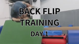 BACK FLIP TRAINING【day 1】 [upl. by Eerehc411]