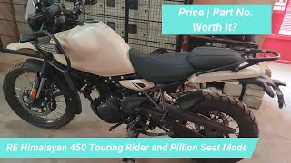 RE Himalayan 450  Touring Seats  Rider amp Pillion Mods  Price Part No  Is it Wort It [upl. by Croft]