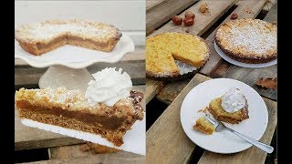 Apple Crumble amp Custard Crumble Pie  Decadent Fall Treat  Vegan [upl. by Askwith]