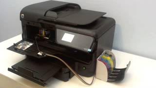 CISS Continuous ink system for HP Officejet Pro 8600 8100 eallinone printer [upl. by Enelyak28]