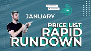 Price List Update Summary Rapid Rundown  January 2024 [upl. by Ylrad]