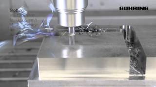 Guhring RF 100 end mills demonstrating high speed machining [upl. by Zenas]