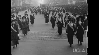 Footage of the womens suffrage movement 1910s20 silent [upl. by Khosrow381]